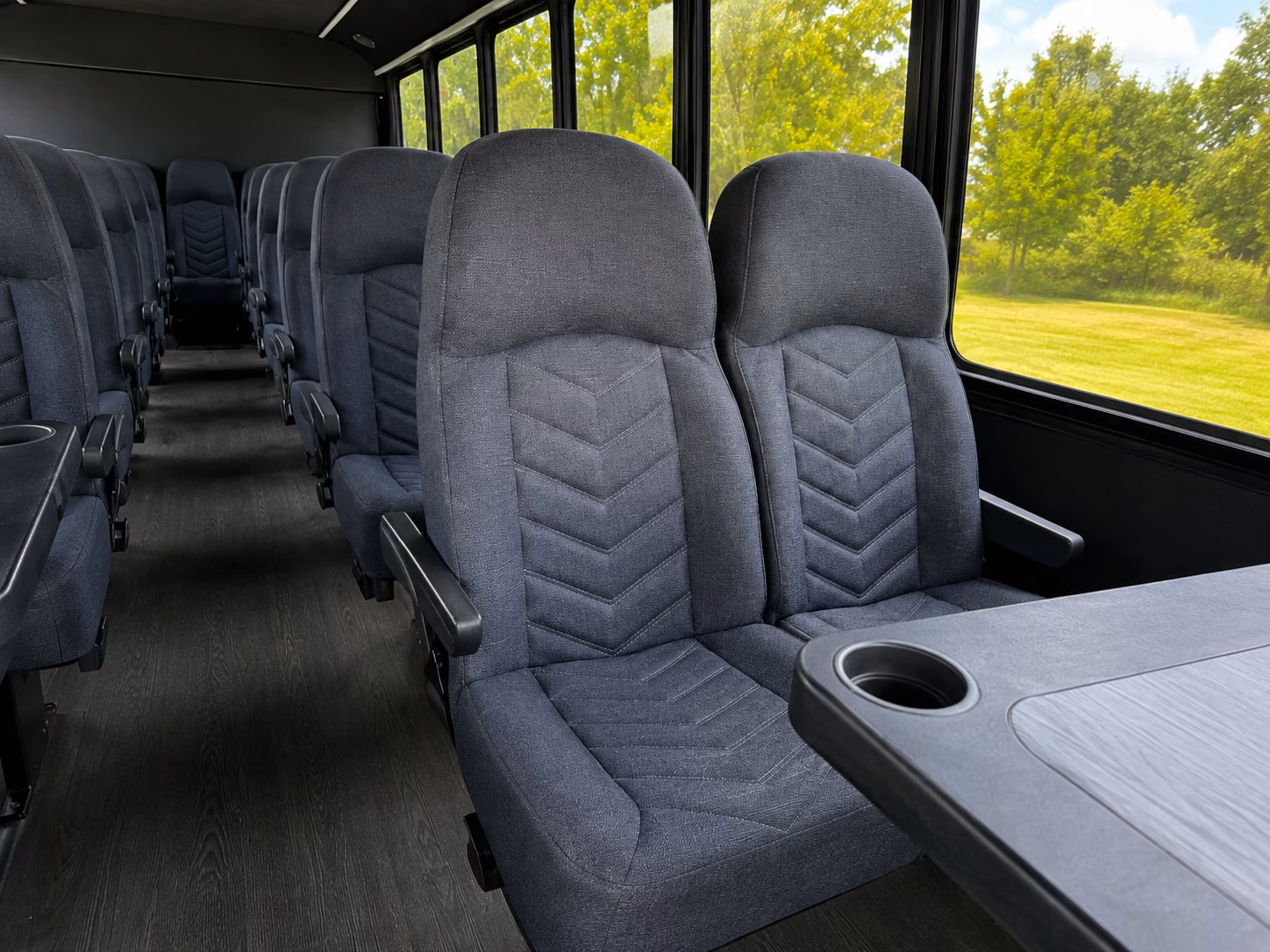mount vernon 18 passenger minibus inside