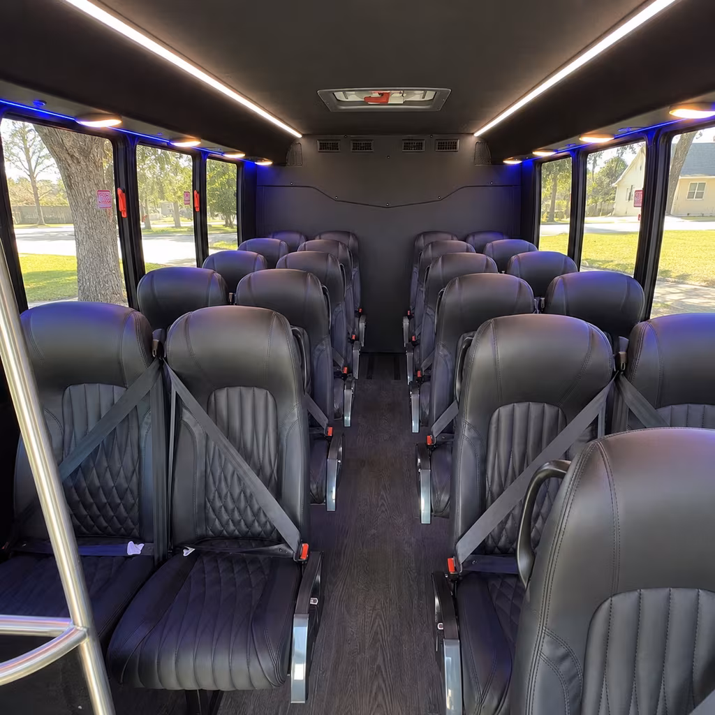 mount vernon 28 passenger minibus inside