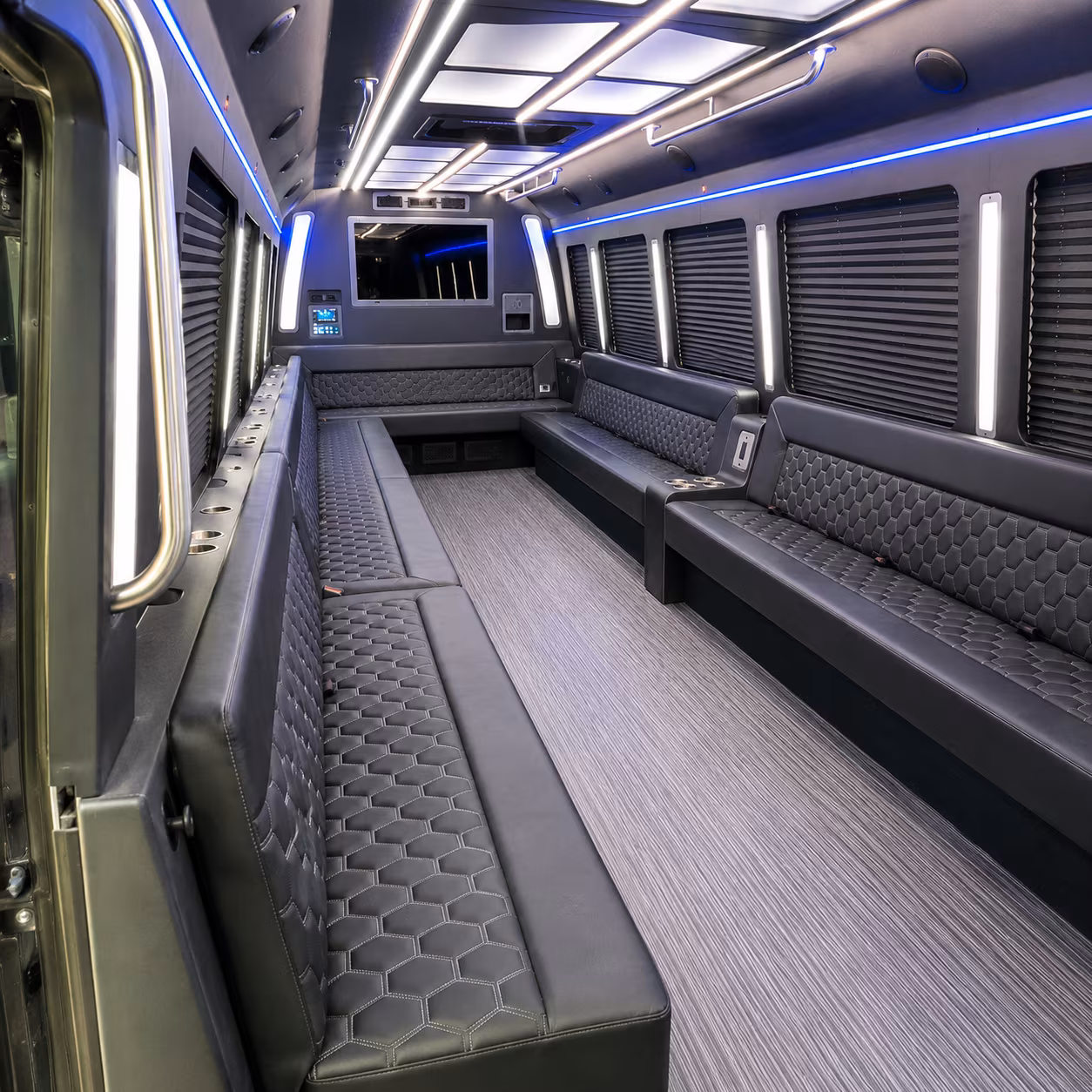 mount vernon 40 passenger party bus interior