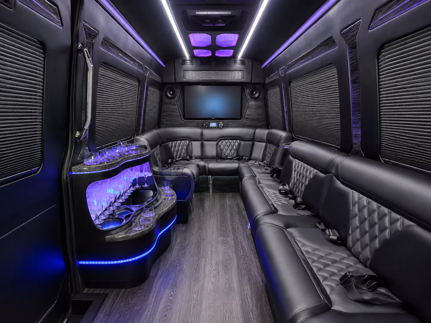 mount vernon sprinter limousine inside