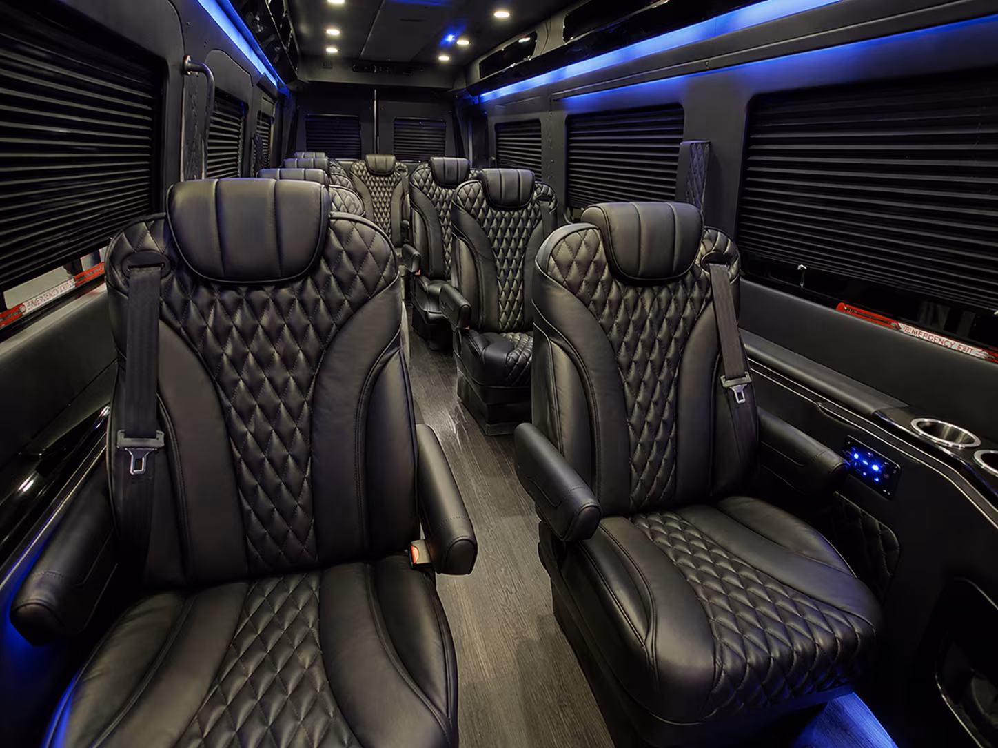 mount vernon sprinter van with driver inside